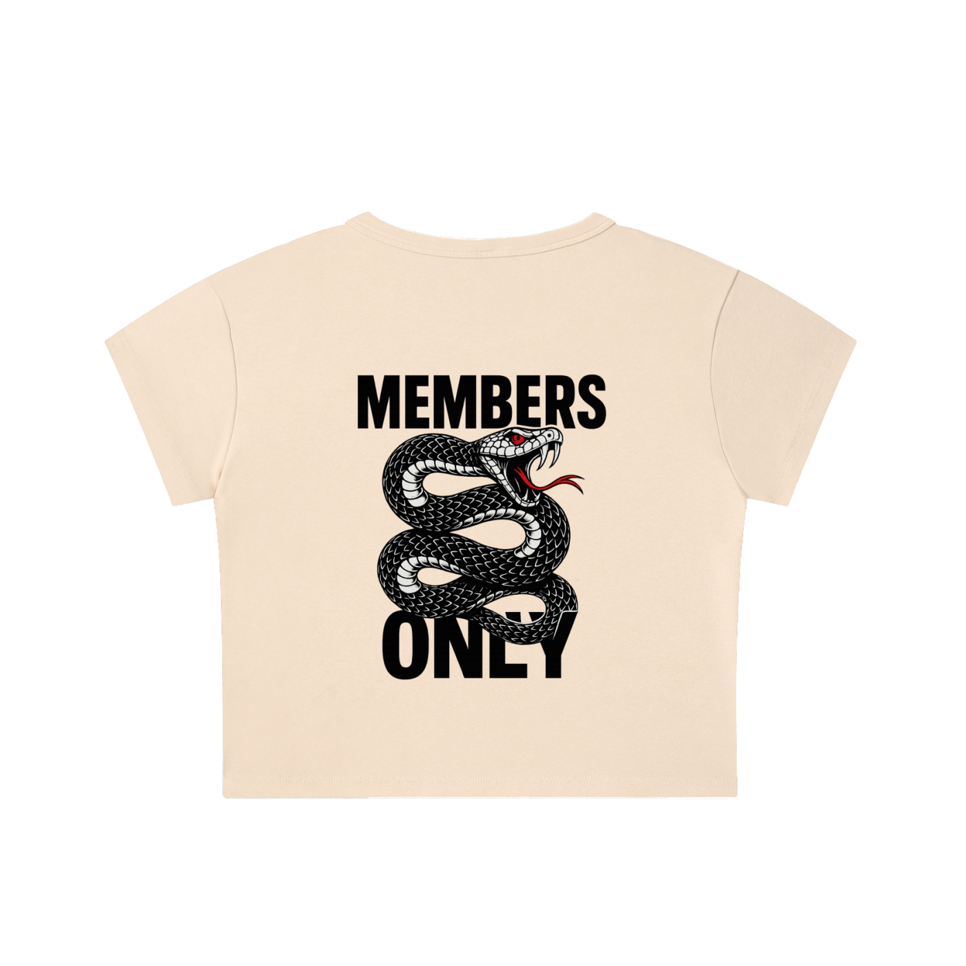 "MEMBERS ONLY" Washed Crop Top