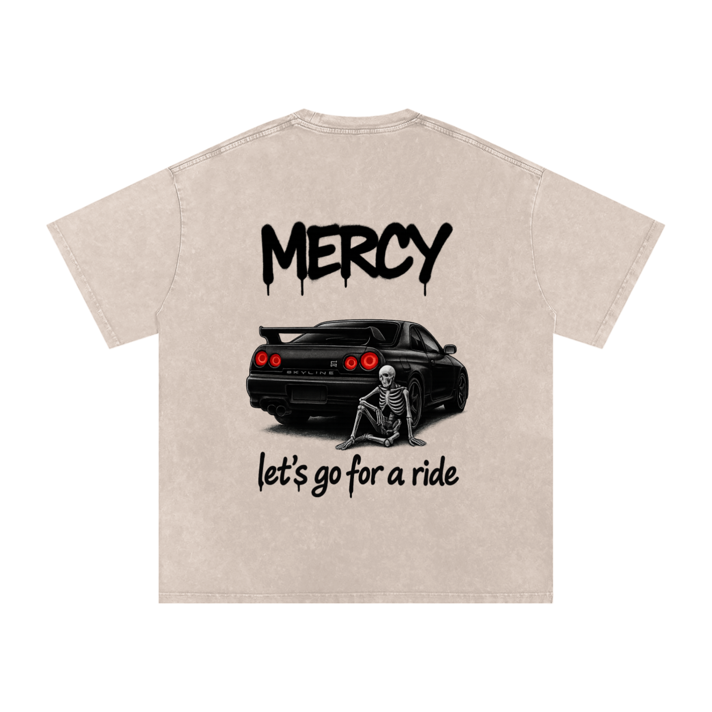 “LET’S GO” Washed Oversized Tee