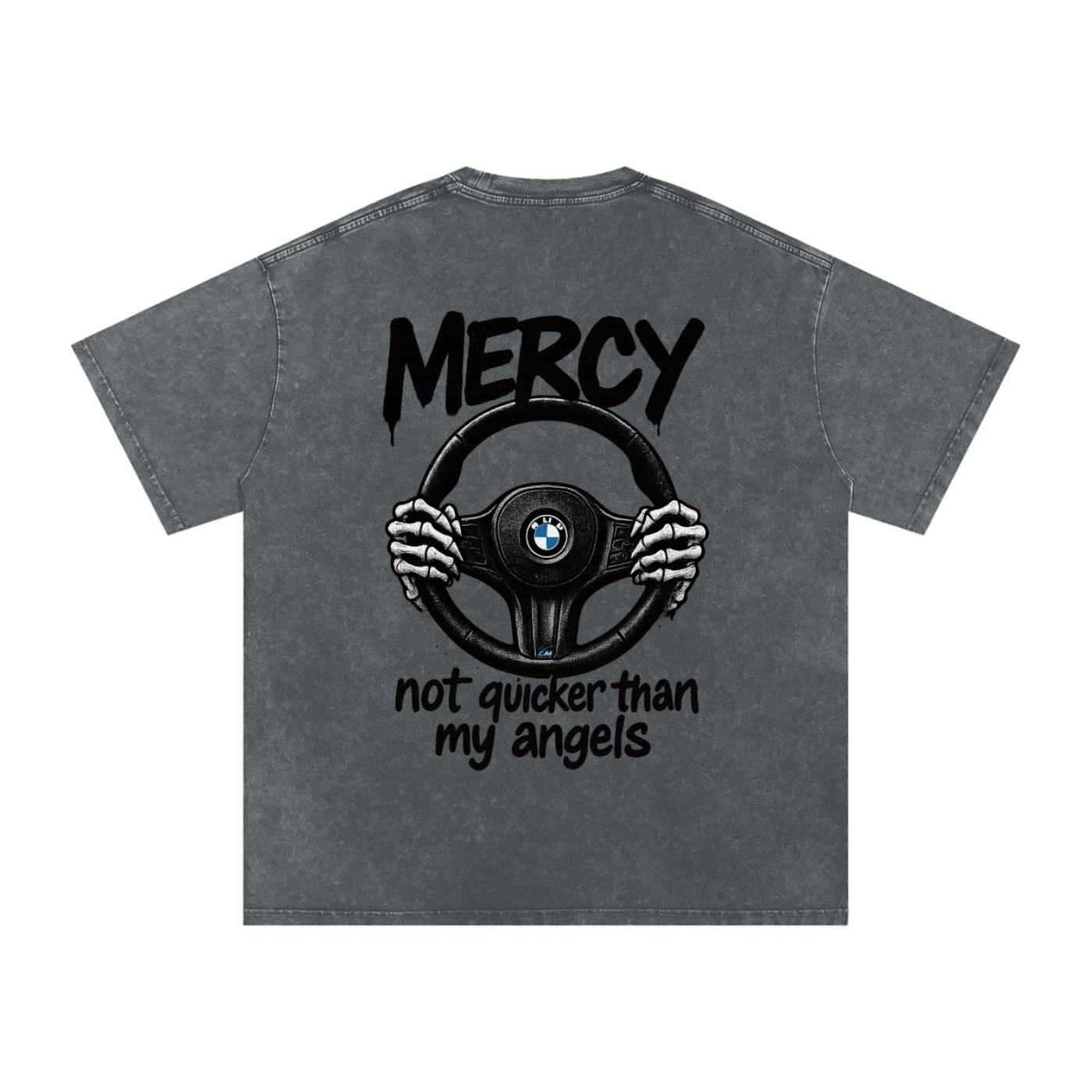 “NOT FASTER” Washed Oversized Tee