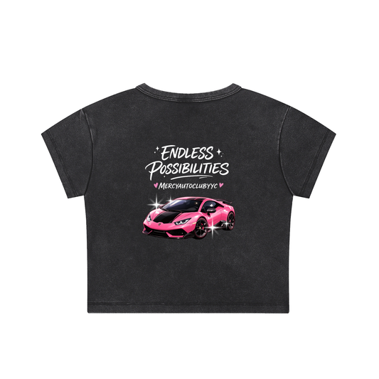 "ENDLESS POSSIBILITIES" Washed Crop Top