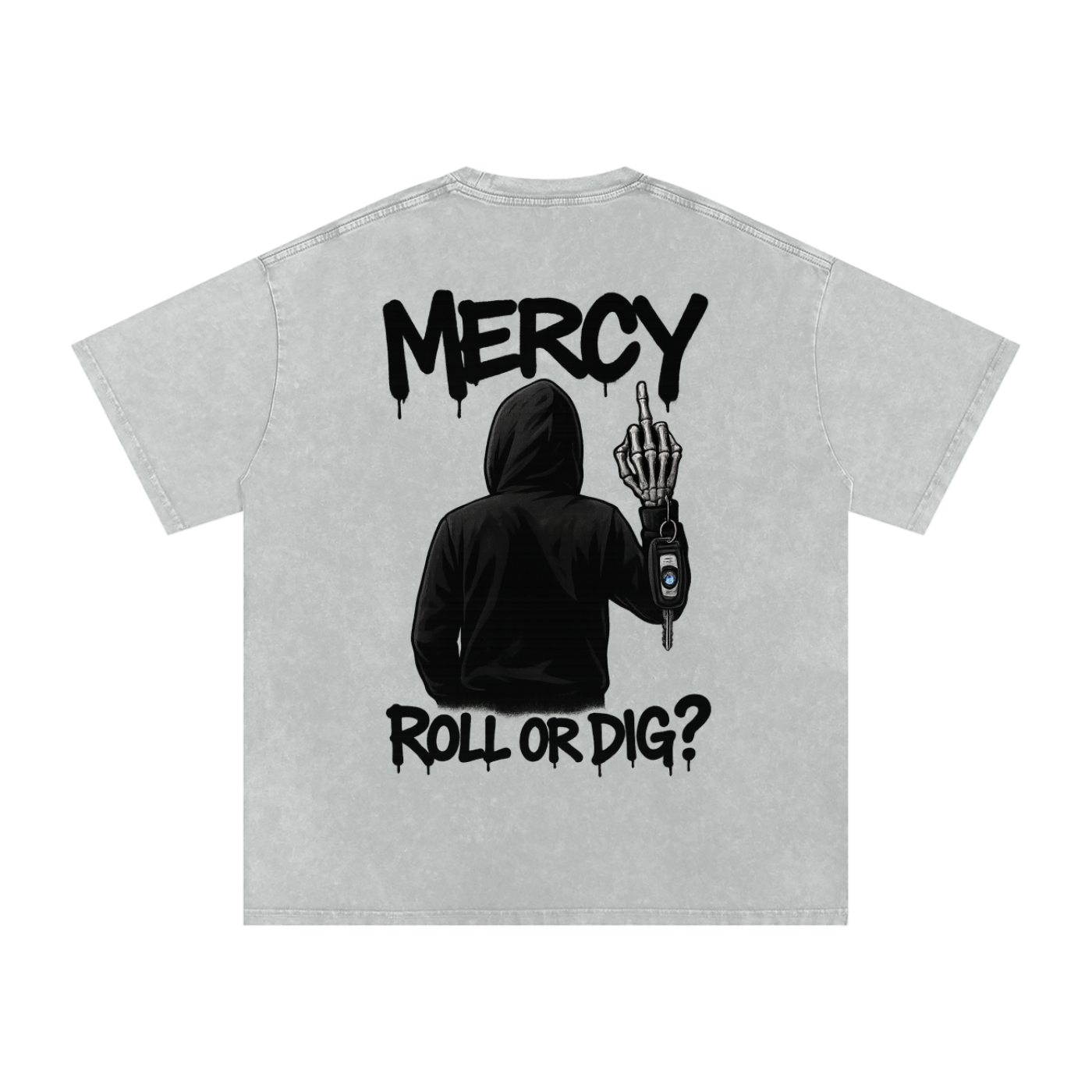 “DIG OR ROLL” Washed Oversized Tee