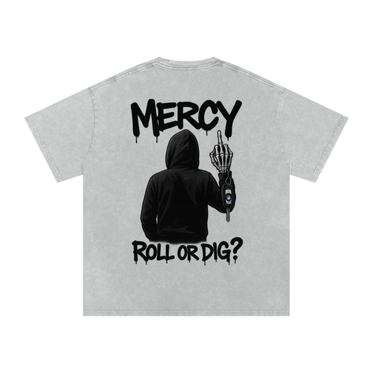 “DIG OR ROLL” Washed Oversized Tee