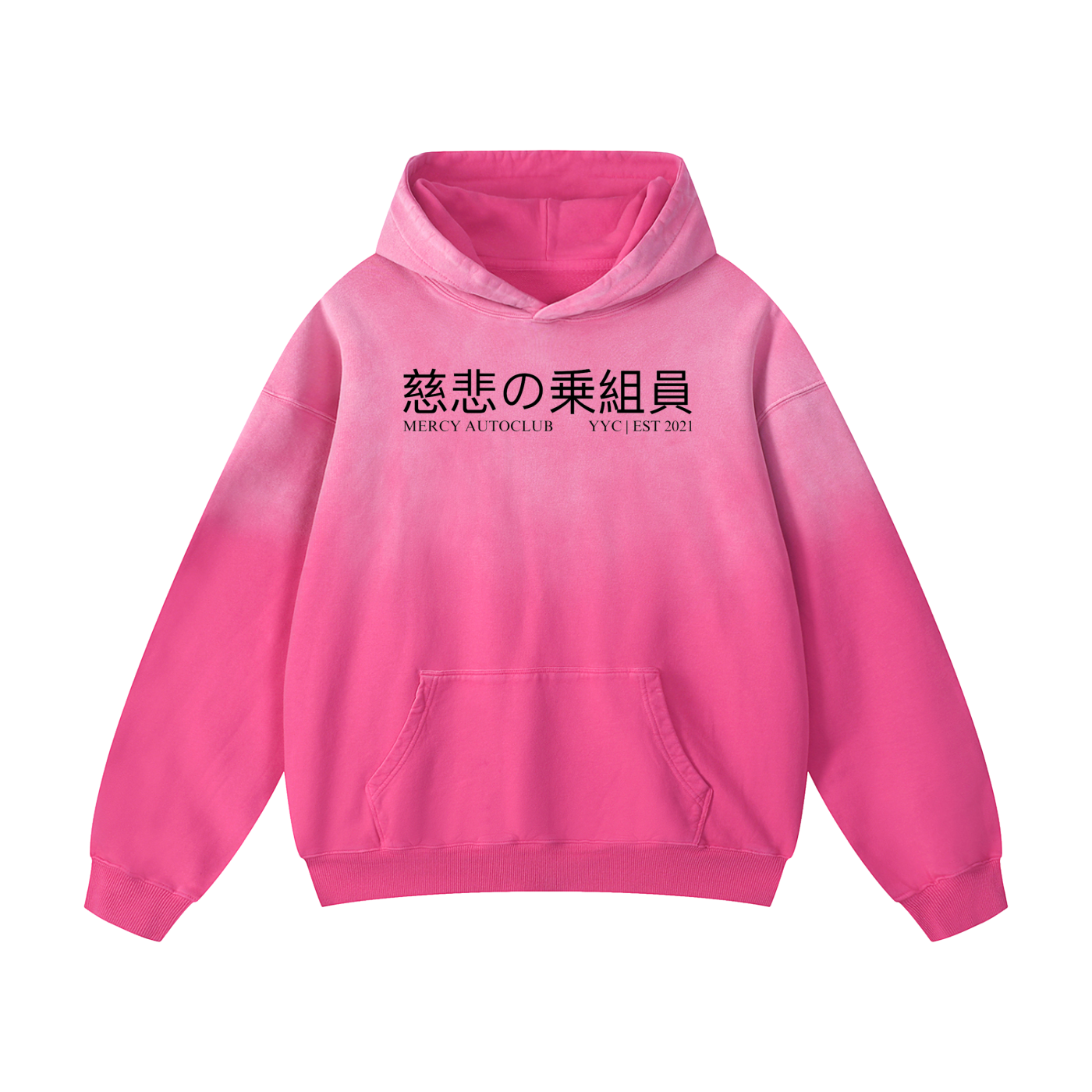 EXCLUSIVE PINK "MOVE DIFFERENT" COLLAB Heavyweight Sunfade Oversized Hoodie
