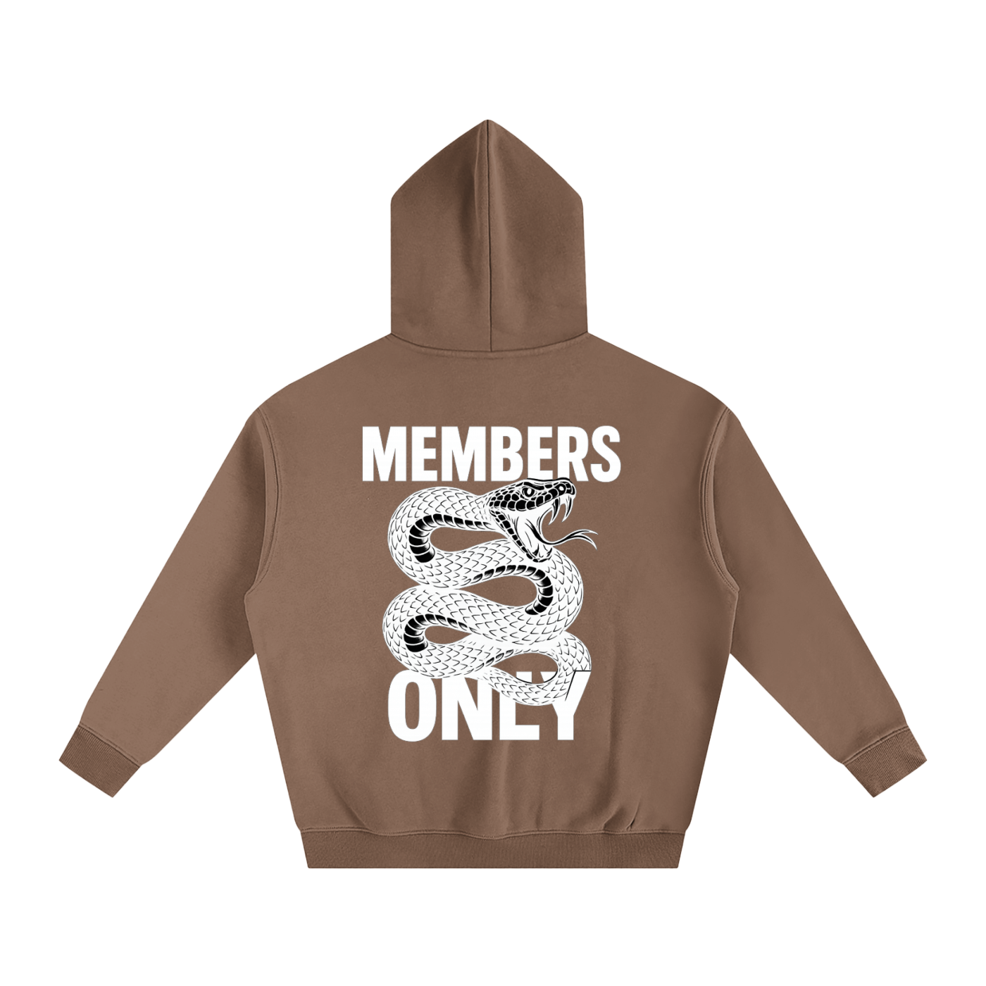 “MEMBERS ONLY” ALL WHITE LAUNCH Oversize Fleeced Hoodie