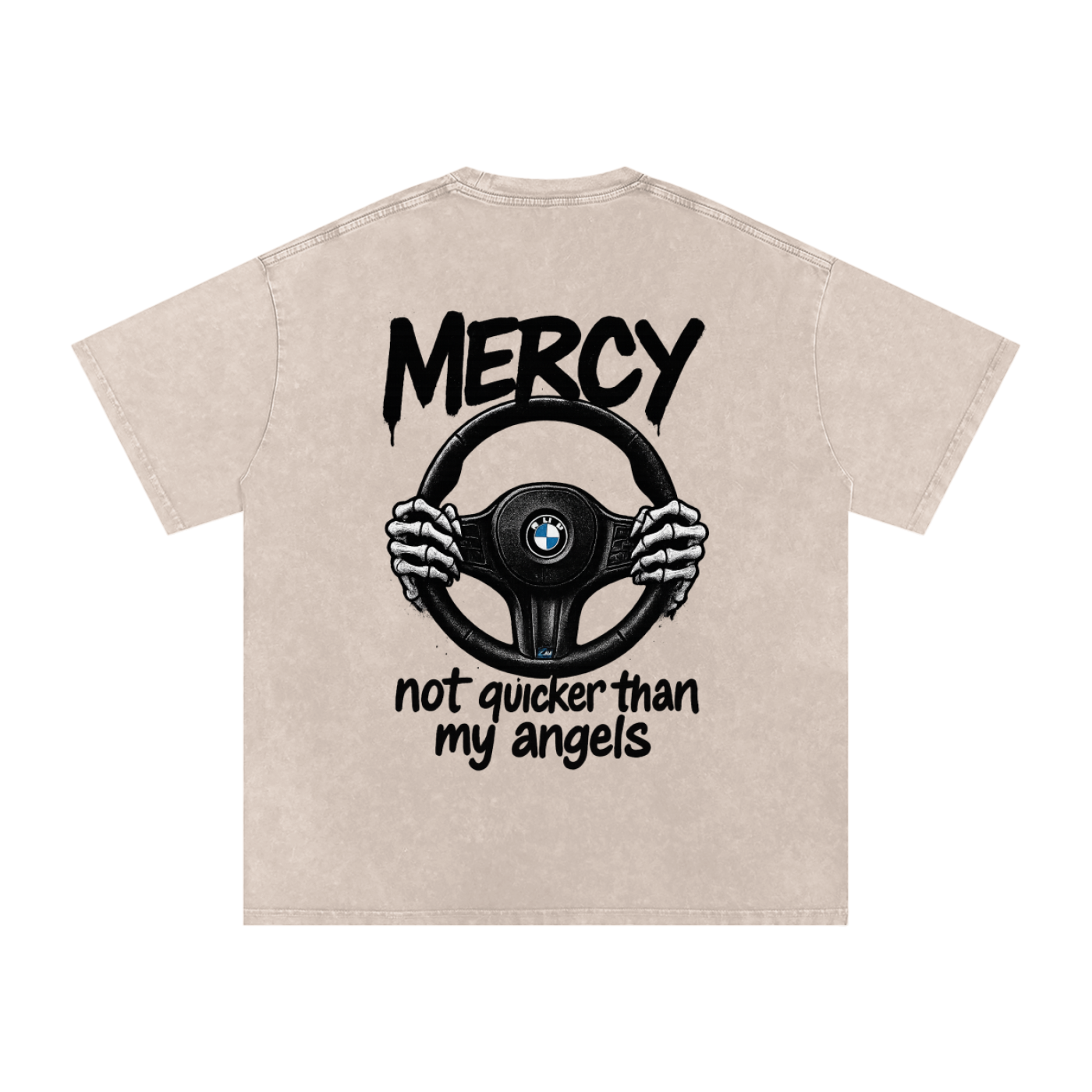“NOT FASTER” Washed Oversized Tee