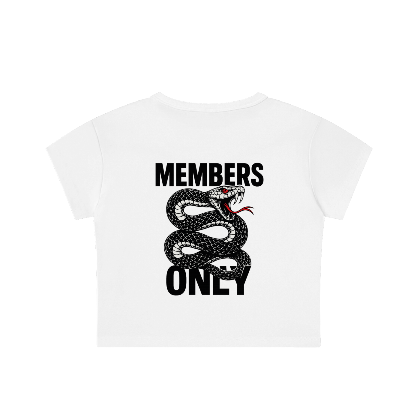 "MEMBERS ONLY" Washed Crop Top