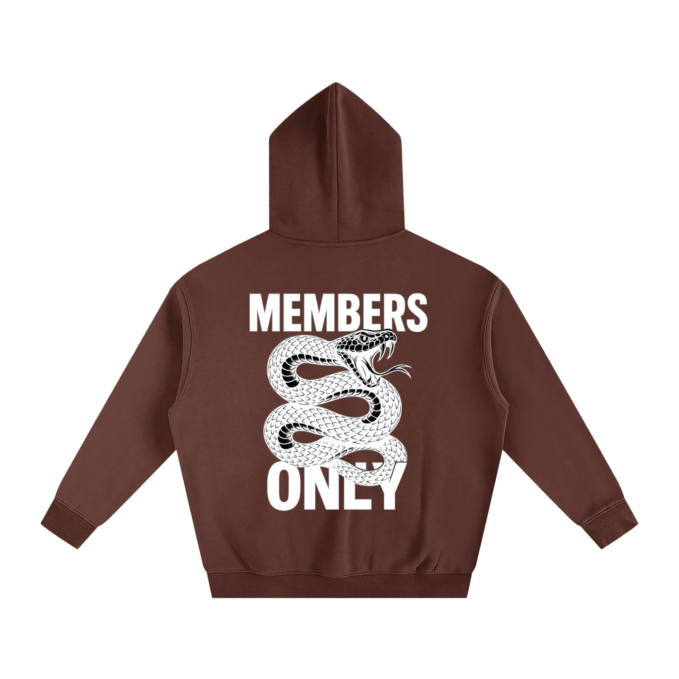 “MEMBERS ONLY” ALL WHITE LAUNCH Oversize Fleeced Hoodie