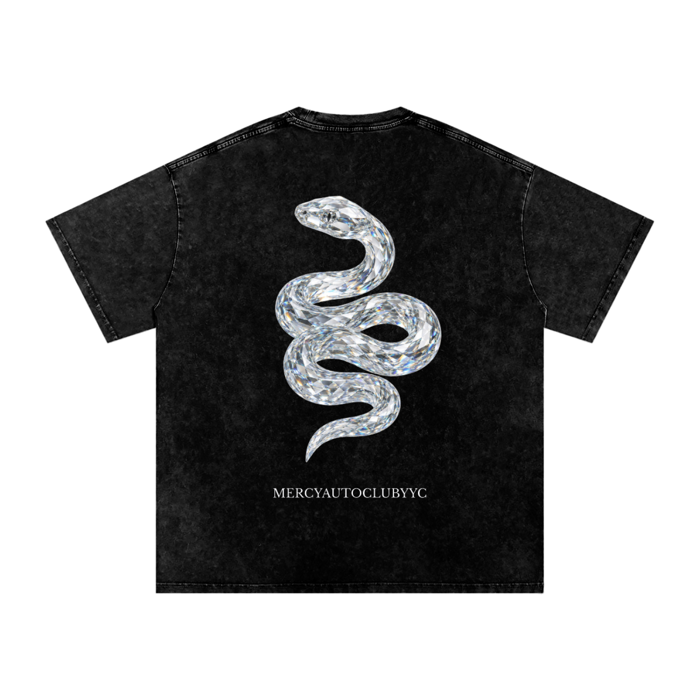Snow Washed Oversized Cotton T-Shirt