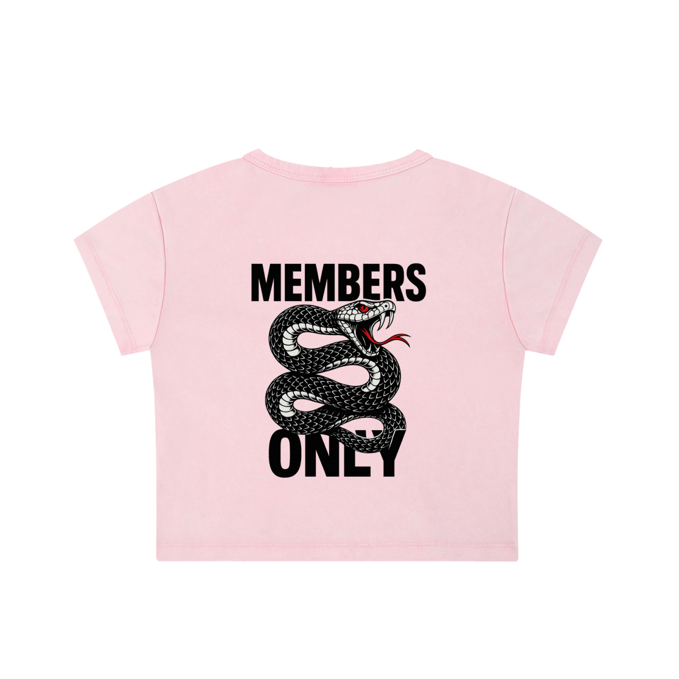 "MEMBERS ONLY" Washed Crop Top
