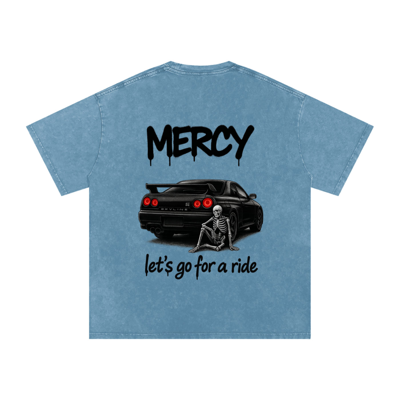 “LET’S GO” Washed Oversized Tee