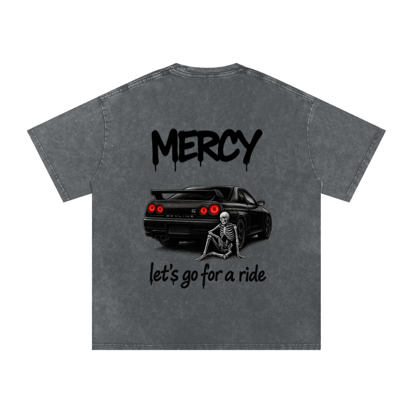 “LET’S GO” Washed Oversized Tee