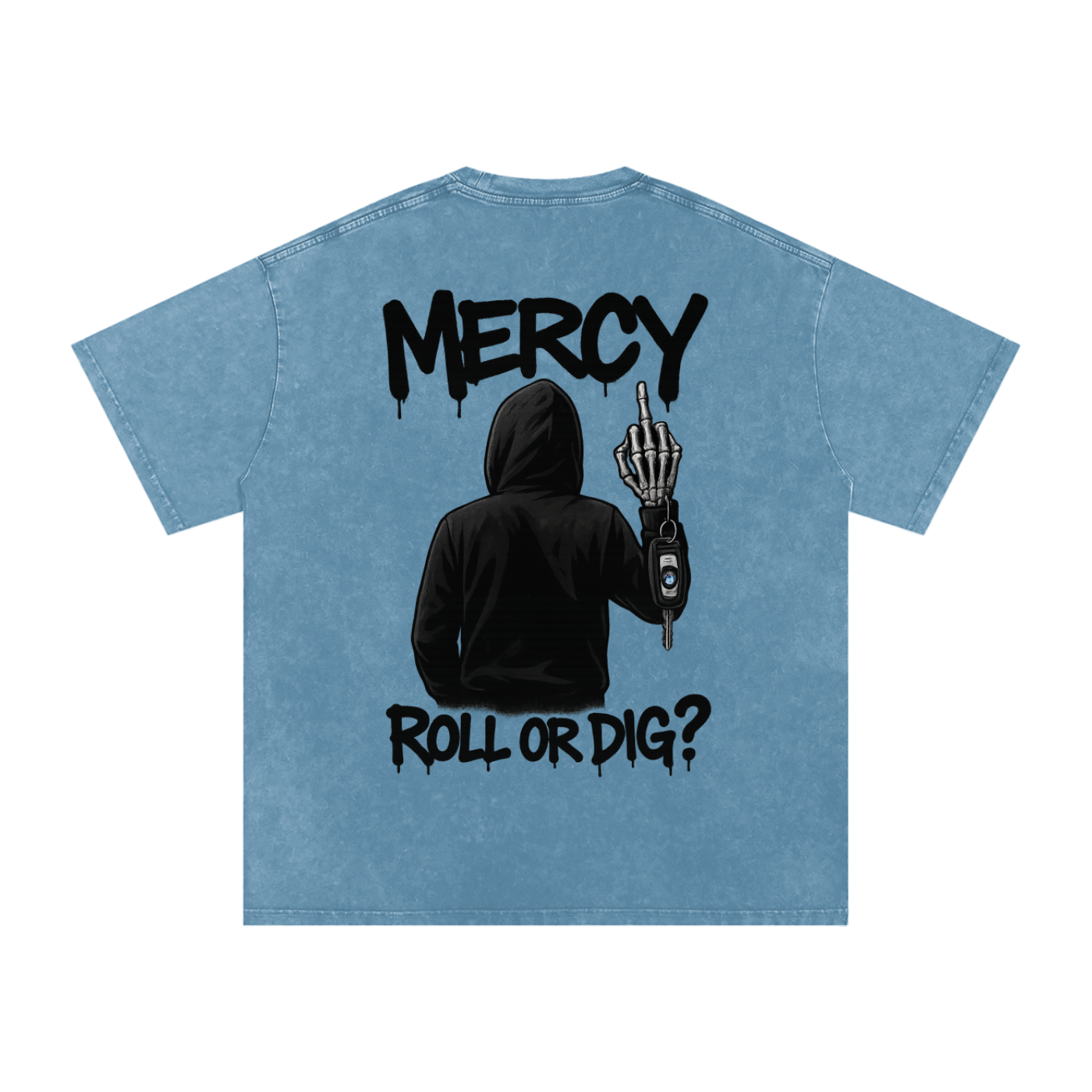 “DIG OR ROLL” Washed Oversized Tee