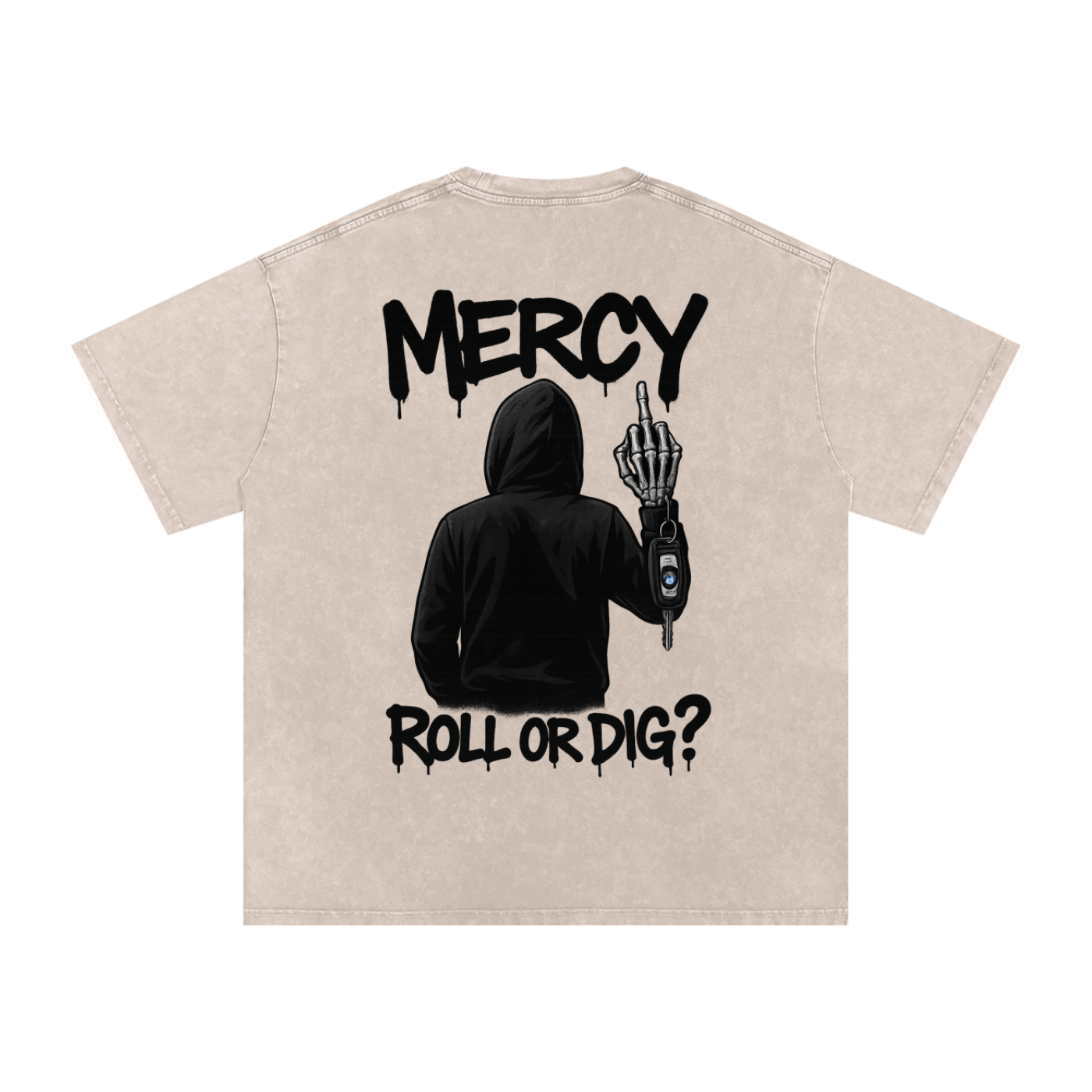 “DIG OR ROLL” Washed Oversized Tee