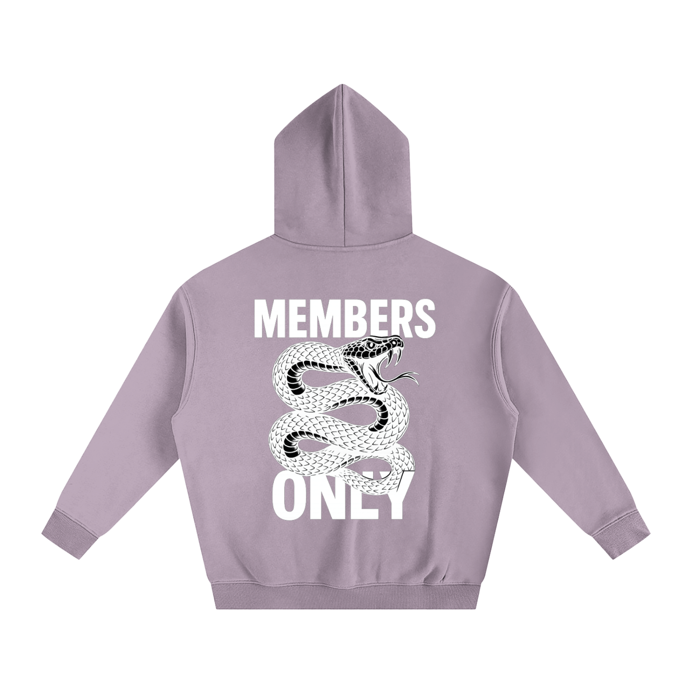 “MEMBERS ONLY” ALL WHITE LAUNCH Oversize Fleeced Hoodie