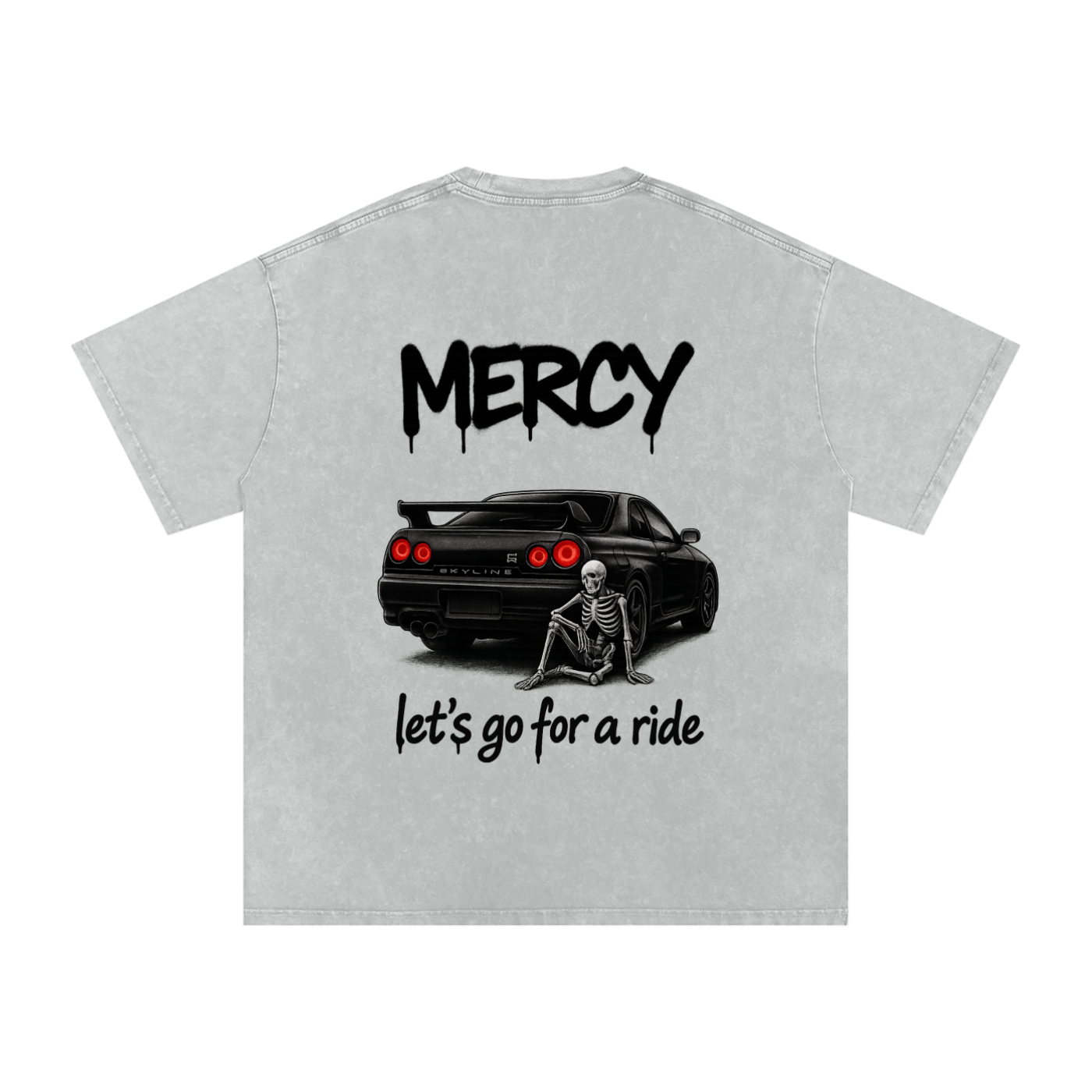 “LET’S GO” Washed Oversized Tee